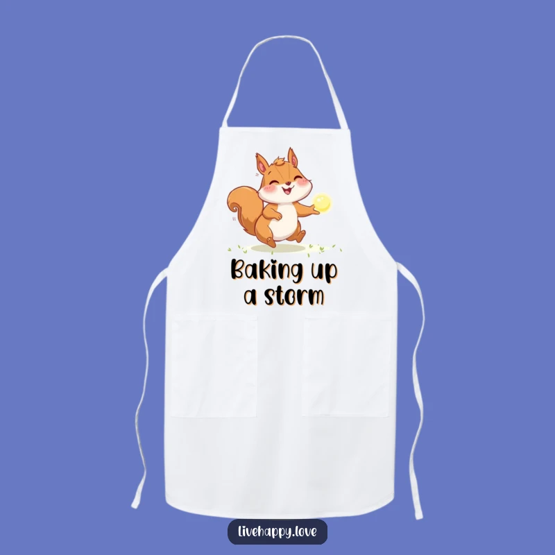 Funny Squirrel Light Chase Apron - Kitchen Fun, Imaginative Gift