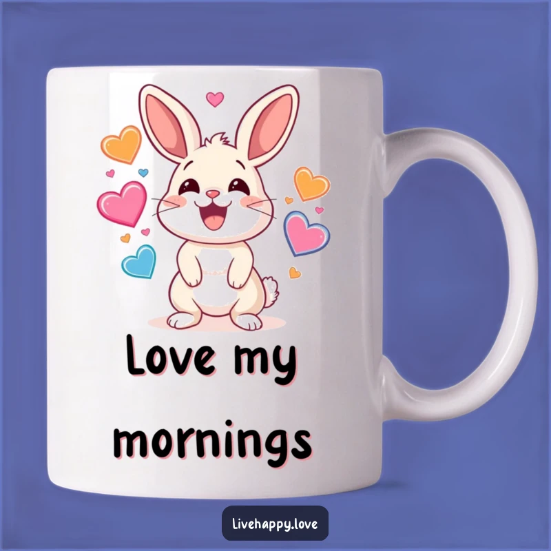Funny Rabbit Juggling Hearts Mug: Love & Laughter, Perfect Funny Gift