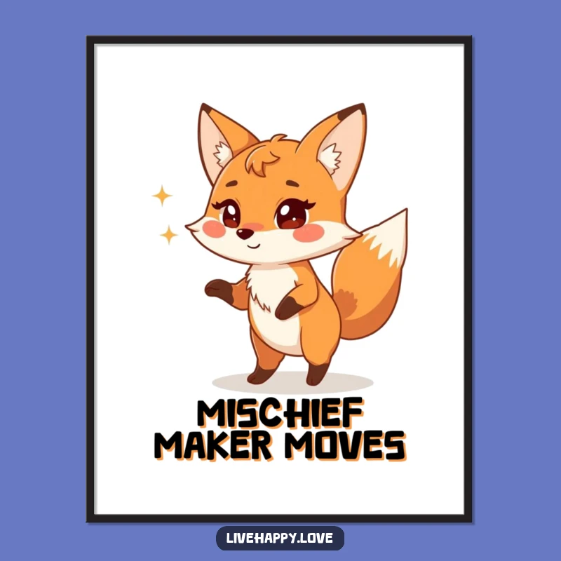 Funny Fox Silly Dance Digital Art - Instant Playful Decor, Unique Gift