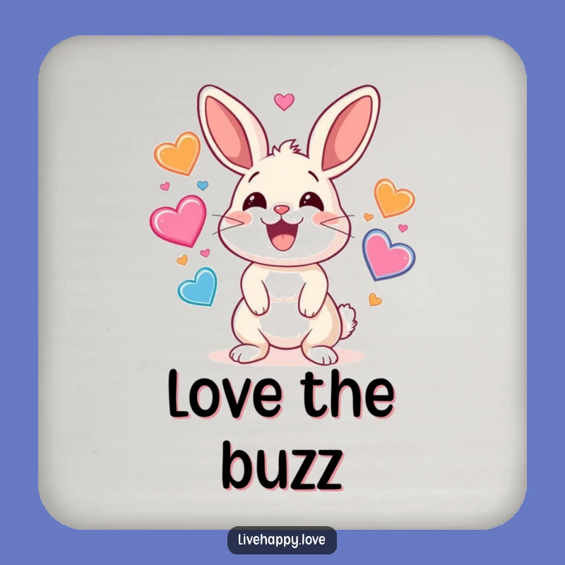 Funny Rabbit Coaster: Heart Juggling Protection, Cute Funny Gift