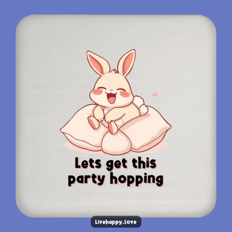 Funny Rabbit Pillow Roll Drink Coaster - Cozy Protection, Playful Gift