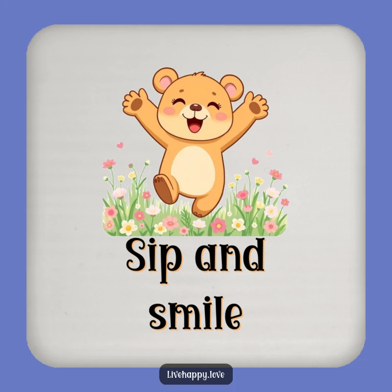 Funny Bear Cub Coaster: Joyful Leap Protection, Cute Funny Gift