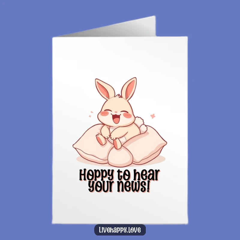 Free Printable Congrats Card: Rabbit Pillow Roll, Hilarious Achievement Downloadable Gift