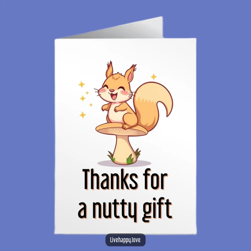 Free Printable Bouncing Squirrel Thank You Card: Sparkly Fun, Downloadable Gift